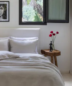 Funda De Edredón De Lino Francés Piedra