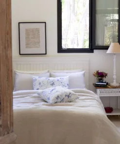 Funda de Edredón de Lino Francés Piedra