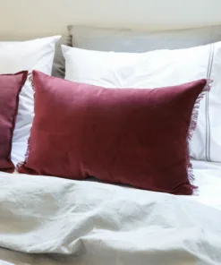 Almohadón de Terciopelo Bordeaux