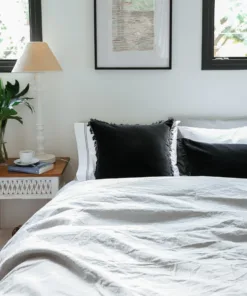 Almohadón de Terciopelo con Tussor Negro