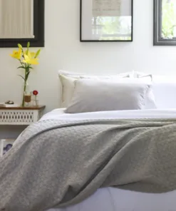 Pie de Cama Colmena Gris Plata