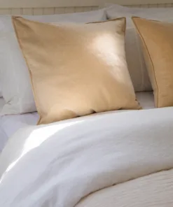 Almohadón de Terciopelo con Tussor Beige