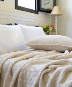 Cubrecama Colmena Crudo