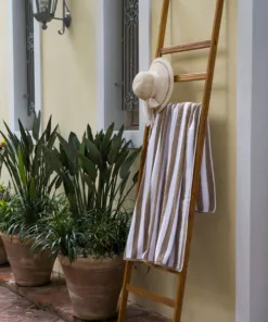 Toallón Playa y Pileta Rayado Beige