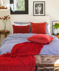 Pie de Cama Tejido Rojo