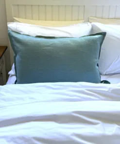 Almohadón de Lino Tornasolado Celeste