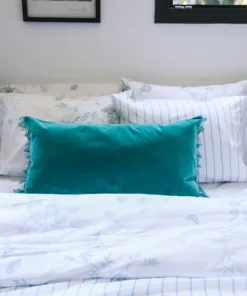 Almohadón de Terciopelo Verde Esmeralda