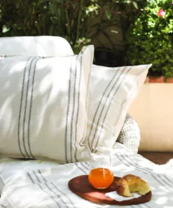 Almohadón de Panamá Beige con Rayas