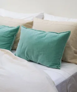 Almohadón de Terciopelo Verde Acqua