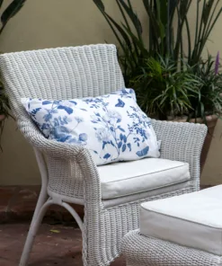 Almohadón de Poplín Flores Azules