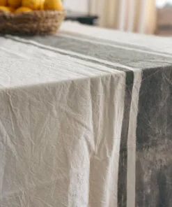 Mantel de Lienzo con Rayas Francesas