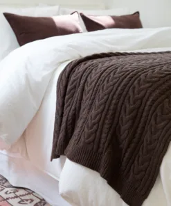 Manta Tejida Chocolate