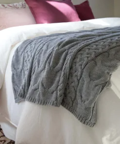 Manta Tejida Gris