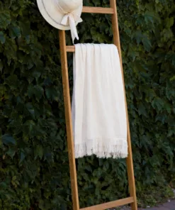 Manta de Gasa Crudo con Flecos