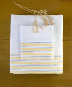 Sábanas de Percal 250 hilos con Guarda Stripes (para colchones de hasta 30 cm de alto)
