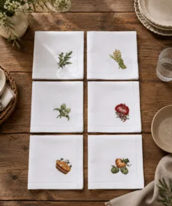 Set de Servilletas Bordadas a Mano Verduras